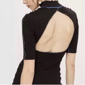 Elegant Black Open-Back Dress